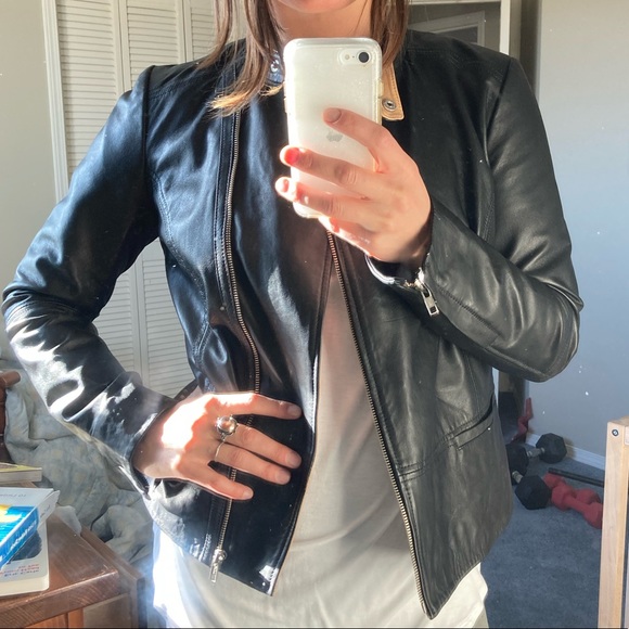 Black leather jacket - Picture 6 of 8